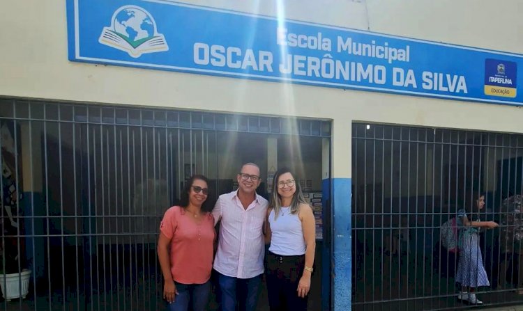 Secretário de Educação de Itaperuna visita escola que passa por obras de ampliação