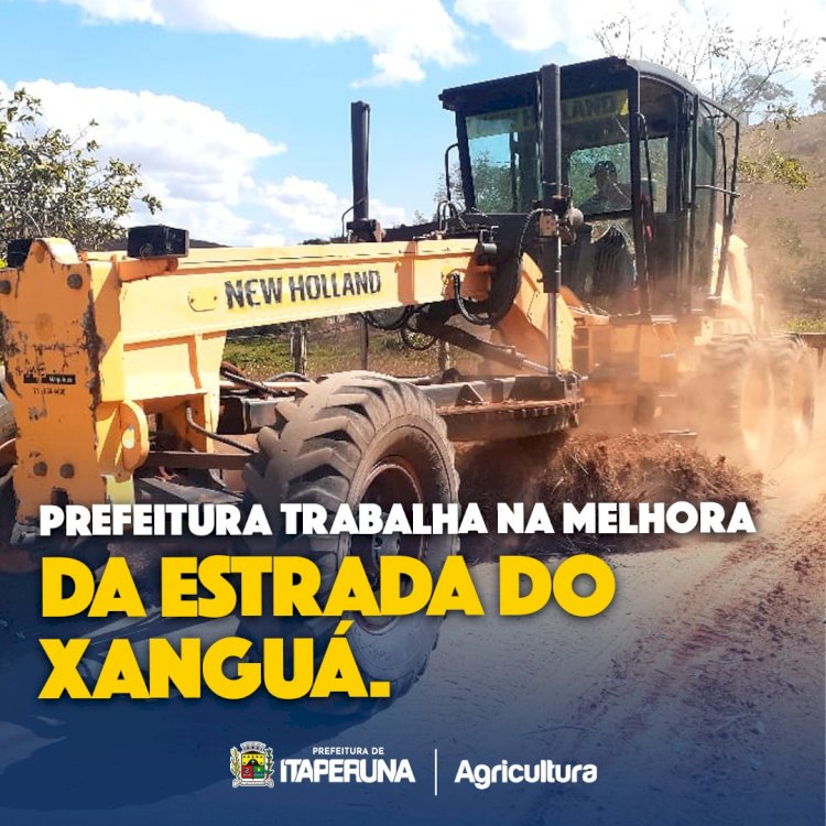 Prefeitura trabalha na melhora da estrada do Xanguá