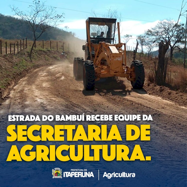 Estrada do Bambuí recebe equipe da Secretaria de Agricultura.