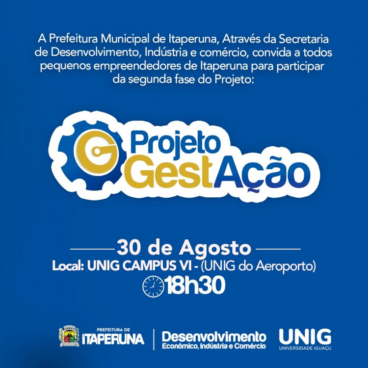 Esta chegando a segunda fase do projeto GestAção.