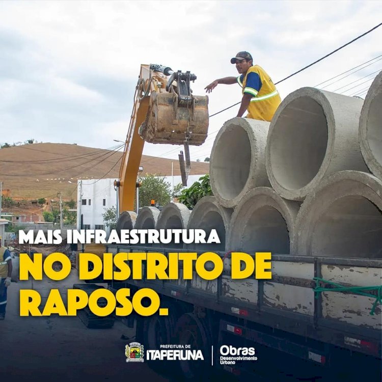 Infraestrutura no distrito de Raposo.