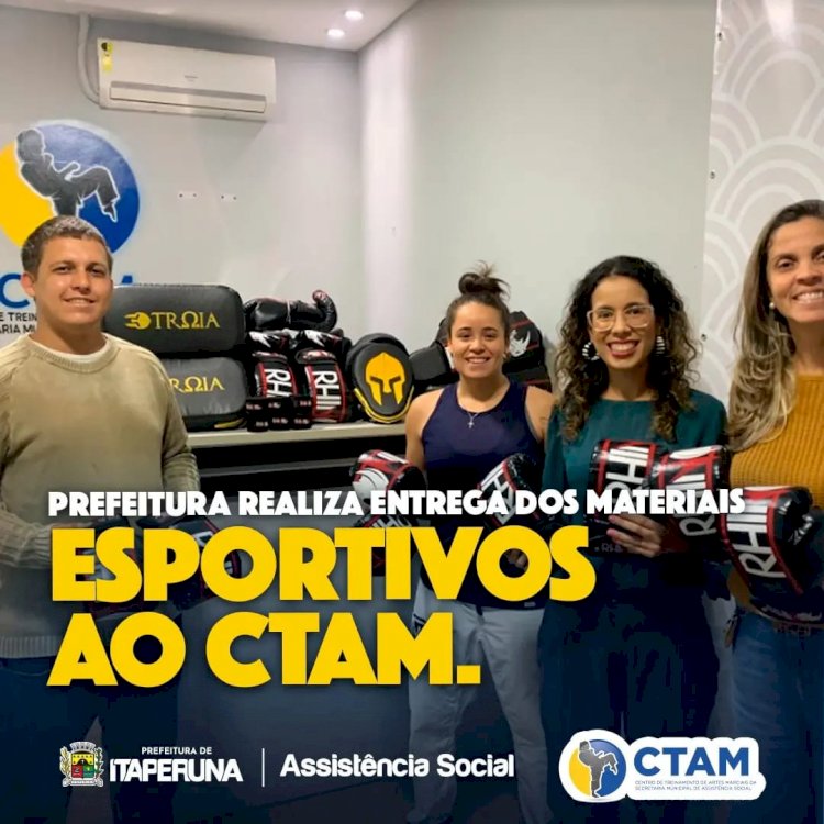 Prefeitura realiza entrega dos materiais esportivo ao CTAM.