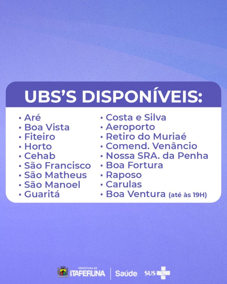 Secretaria de Saúde amplia o número de  UBS aptas a marcação  de exames.