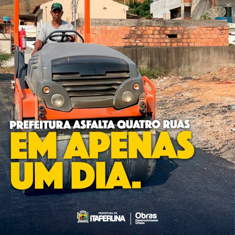 Programa Asfalto na Rua contempla 4 pontos da cidade em apenas um dia.