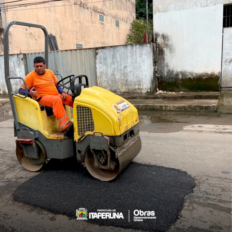 Operação Tapa Buracos  é realizada nos bairros de Niterói e Vinhosa.