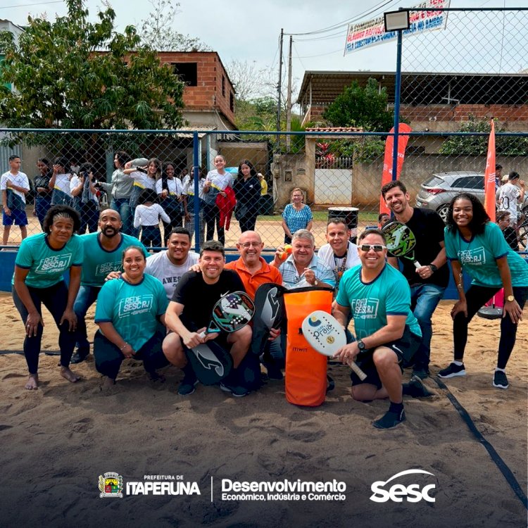 Prefeitura e SESC iniciam as aulas na quadra de areia do bairro São Francisco.