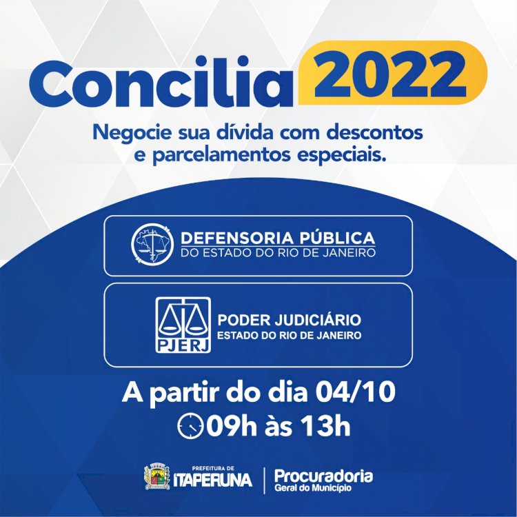 CONCILIA 2022 contará com ações conjuntas ao Conselho Nacional de Justiça e Tribunal de Justiça do Rio de Janeiro.