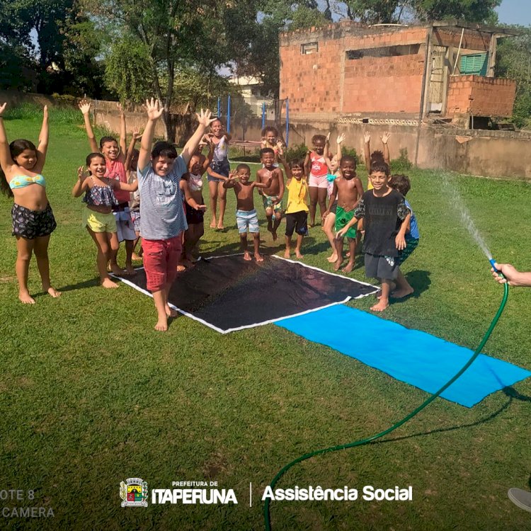 Secretaria de Assistência promove atividades recreativas para as crianças do SCFV do CRAS Surubi.