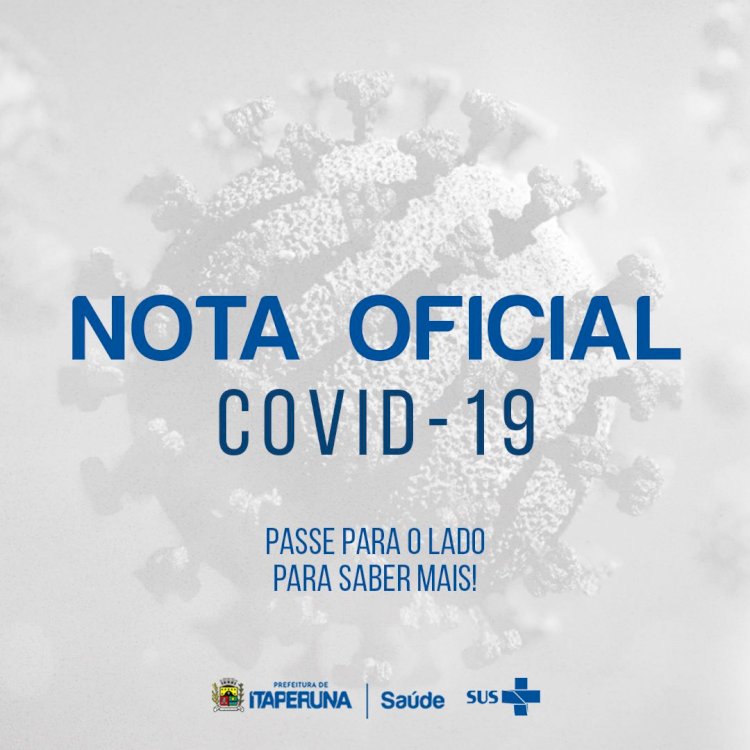 NOTA OFICIAL – Covid-19 em Itaperuna