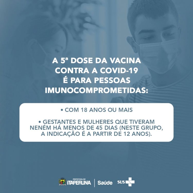 5ª Dose da Vacina  contra a Covid-19 – quem pode tomar?