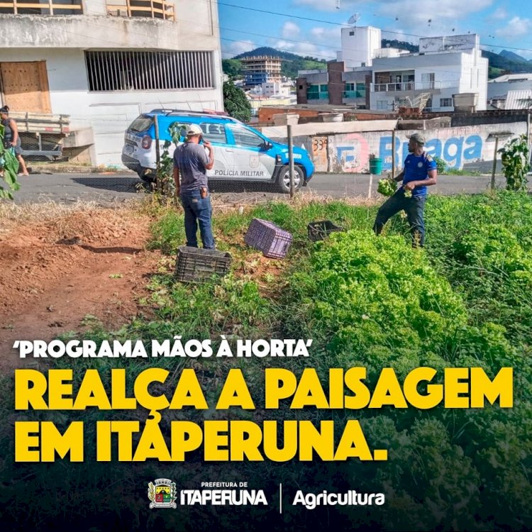 Programa Mãos à Horta realça a paisagem em Itaperuna.