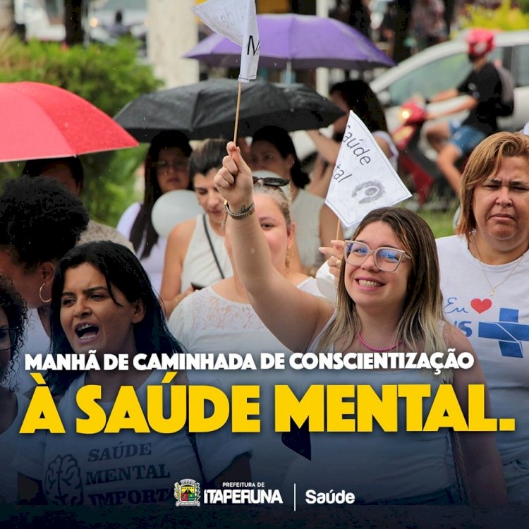 Manhã de caminhada  de Conscientização à Saúde Mental.