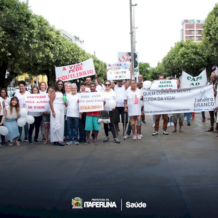 Manhã de caminhada  de Conscientização à Saúde Mental.