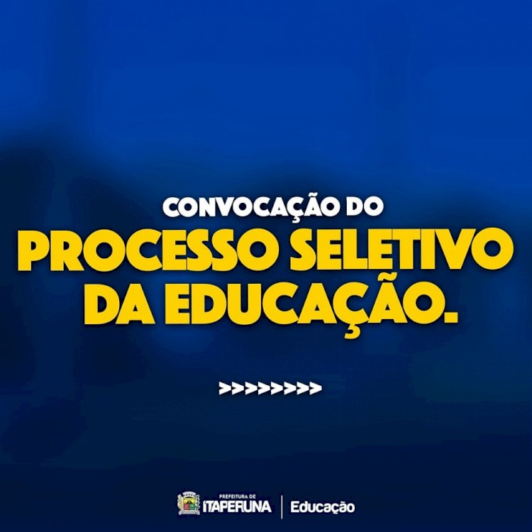 A Secretaria Municipal de Educação está convocando os aprovados no processo seletivo simplificado para prestadores de serviços.