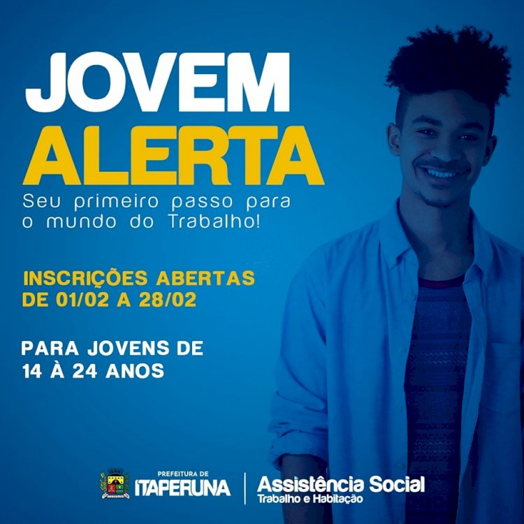 Secretaria de Assistência Social abrirá inscrições para o Projeto Jovem Alerta.