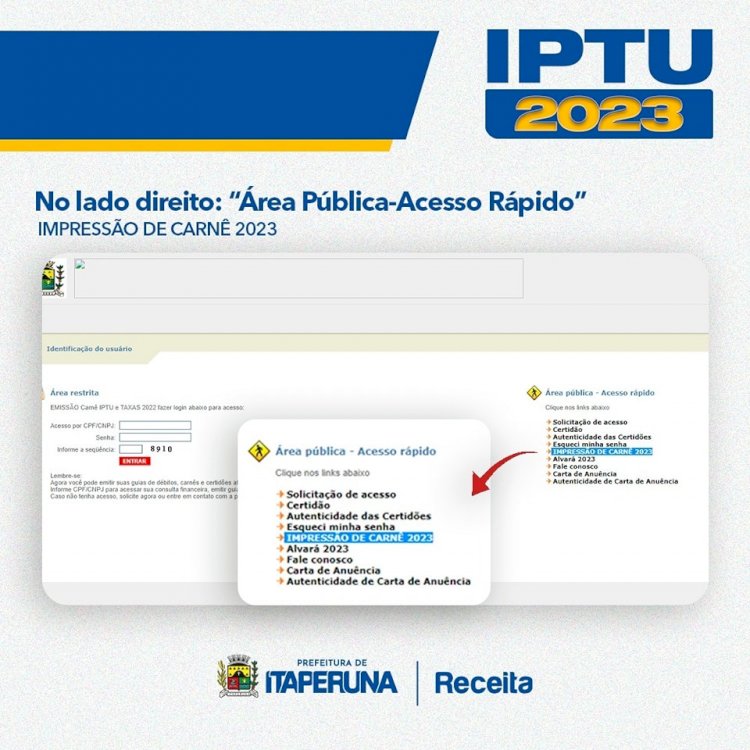 IPTU 2023 – Entenda como emitir o seu carnê online.