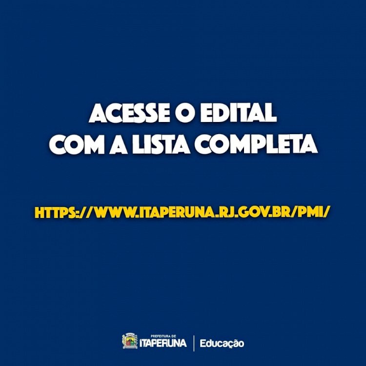 Semed lança 3⁰ Edital de Convocação do Processo Seletivo da Educação.