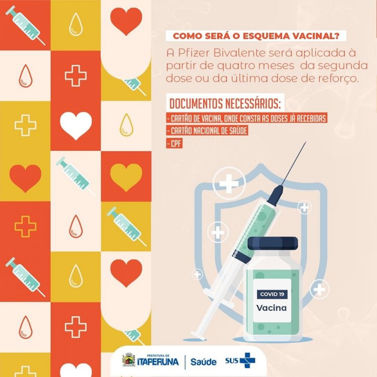 Começa hoje, 01 de março, a nova etapa de vacinação contra COVID-19 - Dose de Reforço com a Vacina Bivalente.