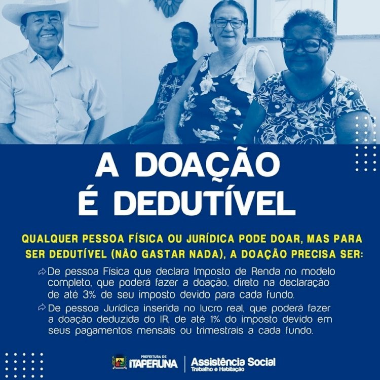 Já pensou em doar seu imposto e não gastar nenhum centavo?