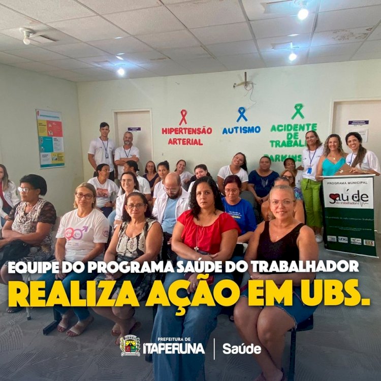 Equipe do Programa Saúde do Trabalhador realiza ação em UBS.