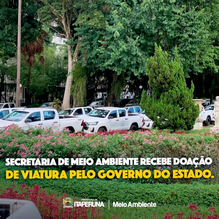 Secretaria de Meio Ambiente recebe doação de viatura pelo Governo do Estado.