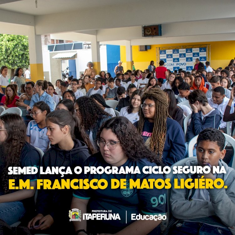 Semed lança o programa Ciclo Seguro na E.M. Francisco de Matos Ligiéro.