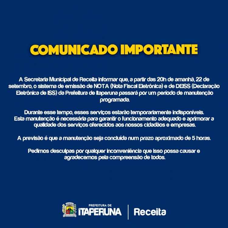 Comunicado Importante