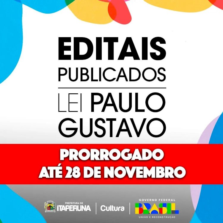 Secretaria de Cultura de Itaperuna prorroga prazo para inscrição da lei Paulo Gustavo.