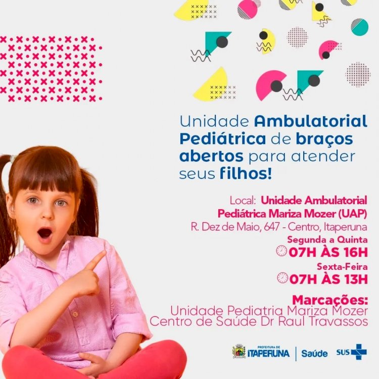 Unidade Ambulatorial Pediátrica de Braços Abertos para Atender Seus Filhos.