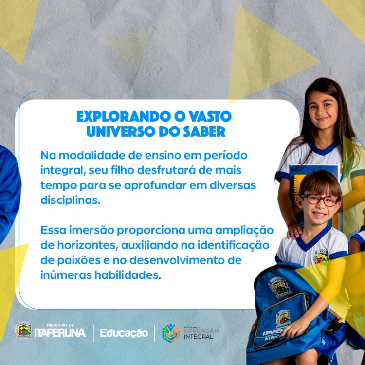 Descubra os benefícios oferecidos pelo programa de Escola em Tempo Integral!