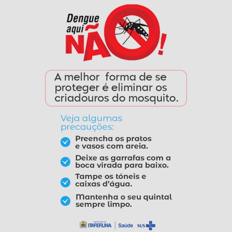 Aqui o Aedes aegypti não se cria!