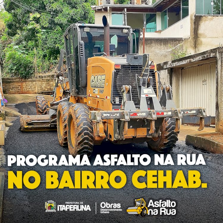 Tem Asfalto na Rua na Cehab.