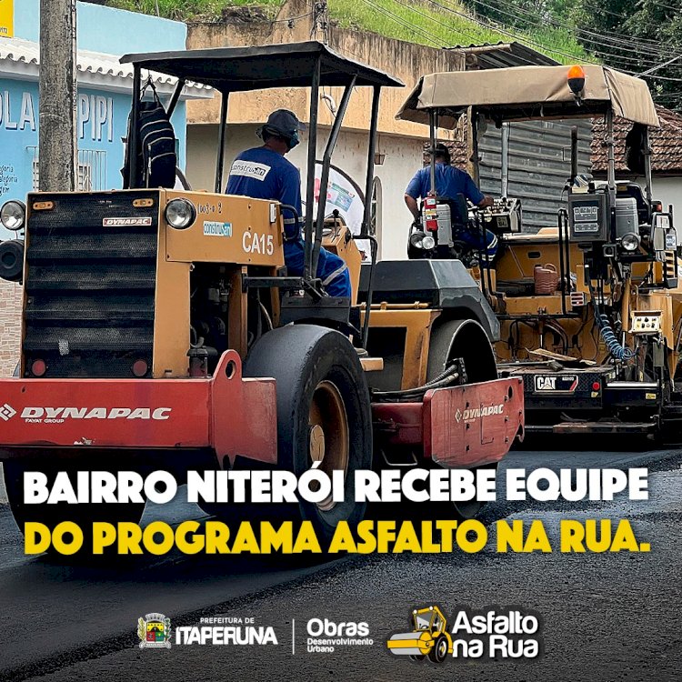 Bairro Niterói recebe equipe do Programa Asfalto na Rua.