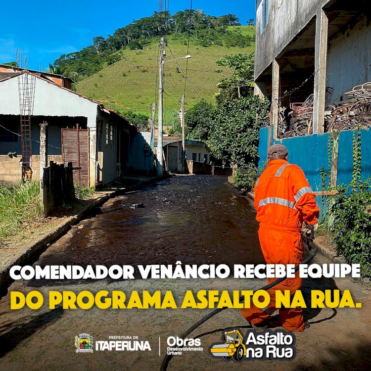 Comendador Venâncio recebe equipa do Programa Asfalto na Rua.