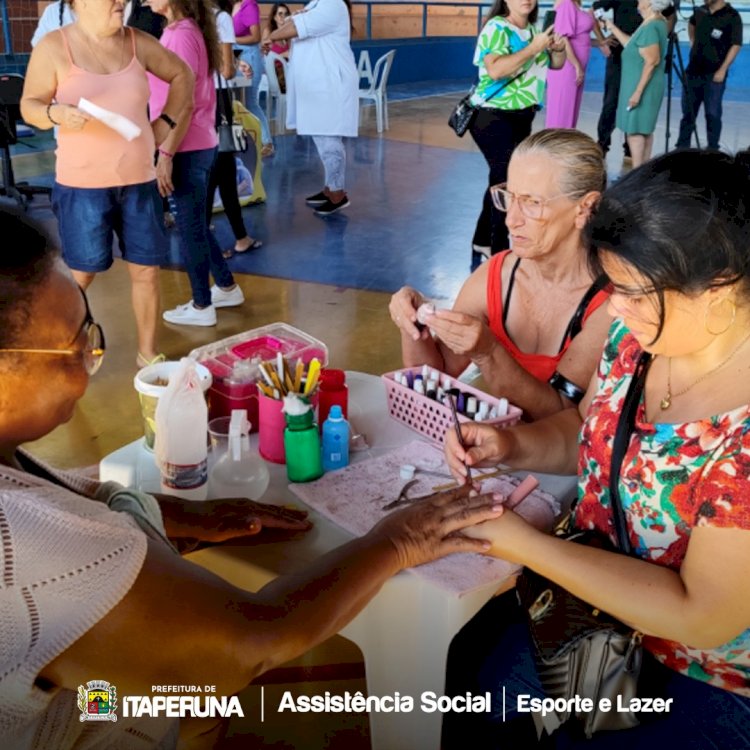 Secretaria de Assistência Social comemora o Dia Internacional da Mulher com ação no Poliesportivo.